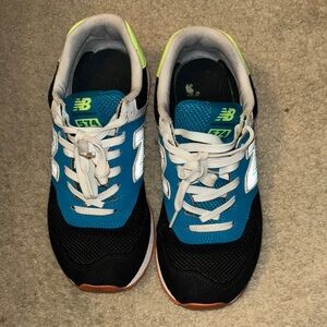 New Balance Women's Black and Teal Sneakers